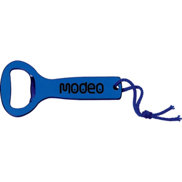 Metallic Bottle Opener with Hanging Loop Thumbnail